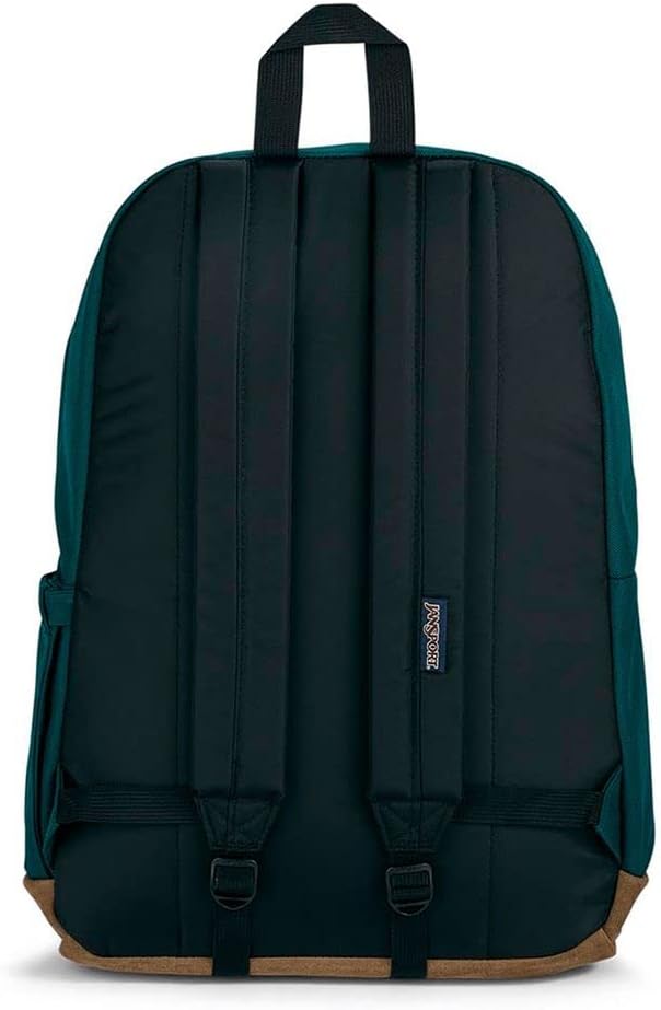 JanSport Right Pack Backpack - Travel, Work, or Laptop Bookbag with Leather Bottom, Deep Juniper