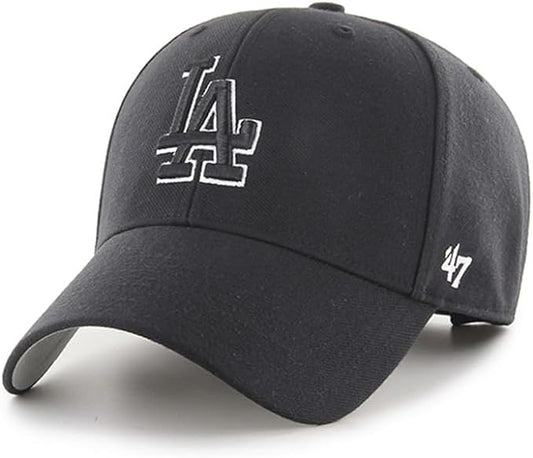 '47 Brand Los Angeles LA Dodgers MVP Hat Cap Black/White Outline…