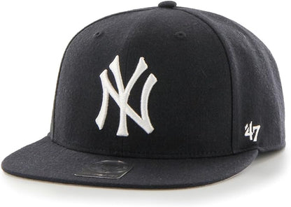 47 New York Yankees Navy No Shot Captain Flat Bill Snapback Men Hat…