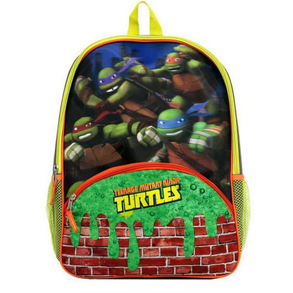 Teenage Mutant Ninja Turtle Backpack Tmnt 16" Backpack - Turtle Power with Dripping Paint