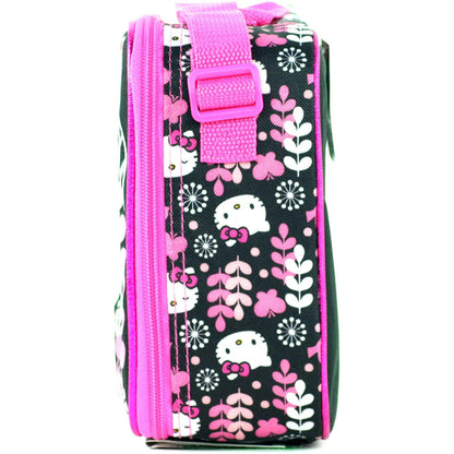 Hello Kitty - Black Flowers Kit Case Lunch Bag