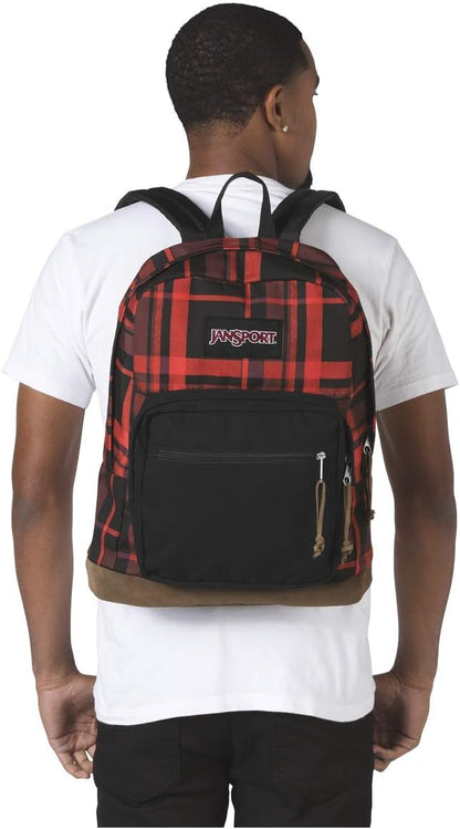 Jansport Right Pack Backpack Red Diamond Plaid