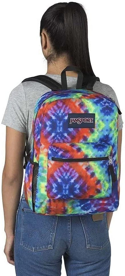 JanSport Backpack Cross Town Red/Multi Hippie Days