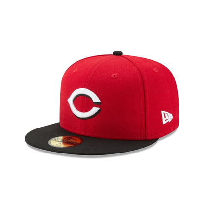 New Era 59FIFTY Fitted Hat Cincinnati Reds Authentic Collection Road