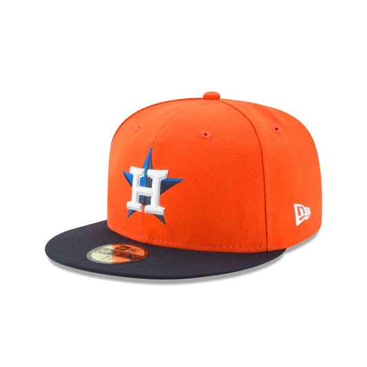 New Era 59FIFTY MLB Houston Astros Authentic Collection On-Field Fitted Hat naranja/azul marino 