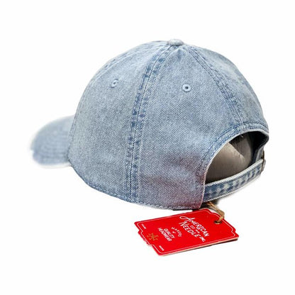 American Needle New York Round Up Light Blue Denim Cotton Baseball Cap Dad Hat