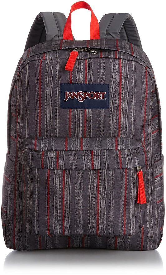 Jansport Superbreak Backpack Red Tape Grunge Stripe