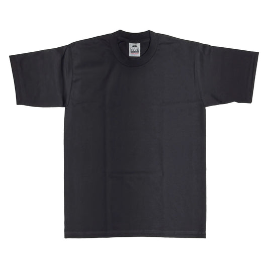 Pro Club Men's Heavyweight Cotton Short Sleeve Crew Neck T-Shirt - Black - Singles