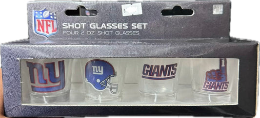 NFL New York Giants Shot Glass Set 4 Pack Shot Glass Set