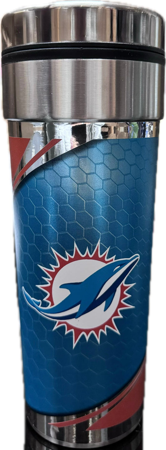 Miami Dolphins Travel Tumbler Stainless Steel 22oz