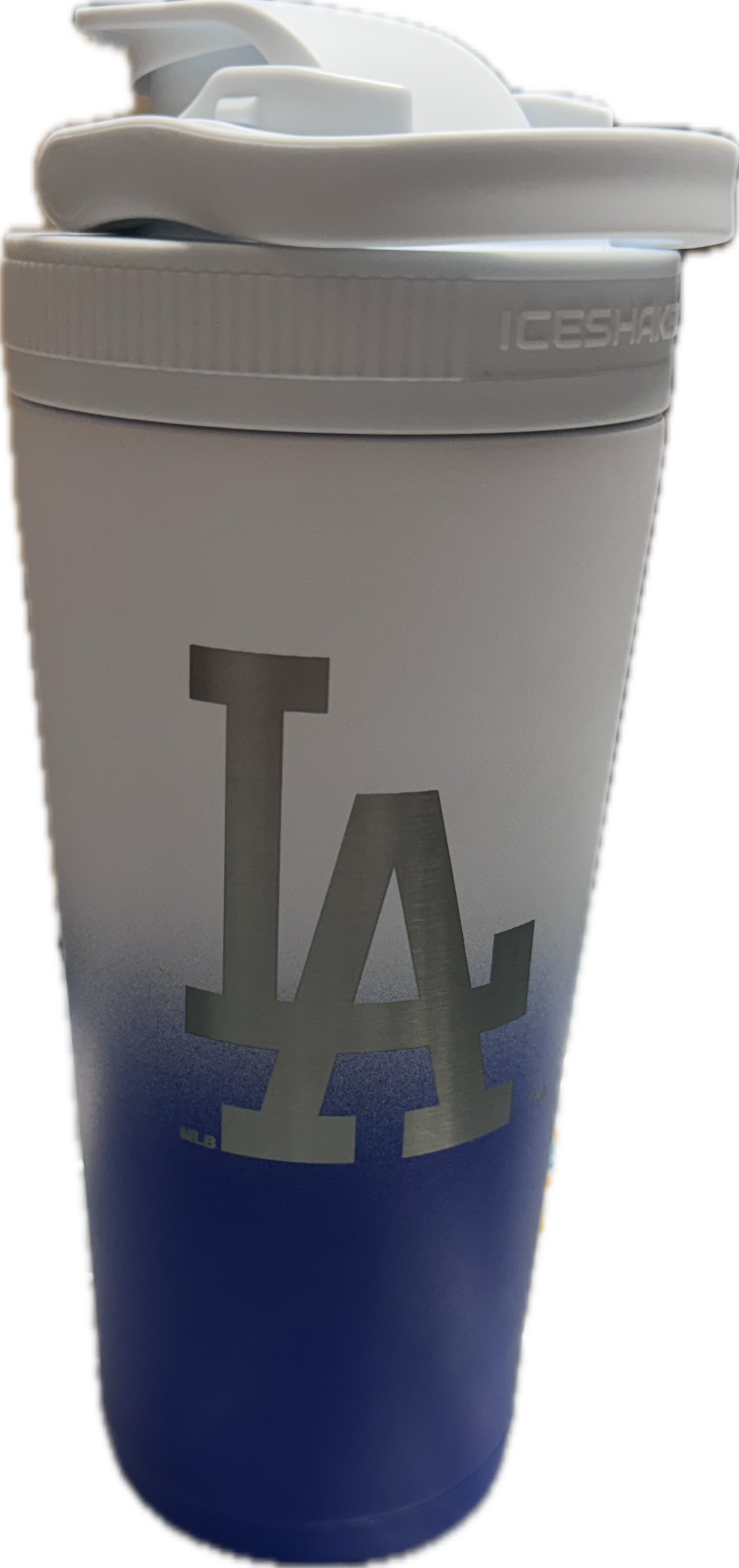 Los Angeles Dodgers WinCraft 26oz. 4D Stainless Steel Ice Shaker Bottle White/Blue