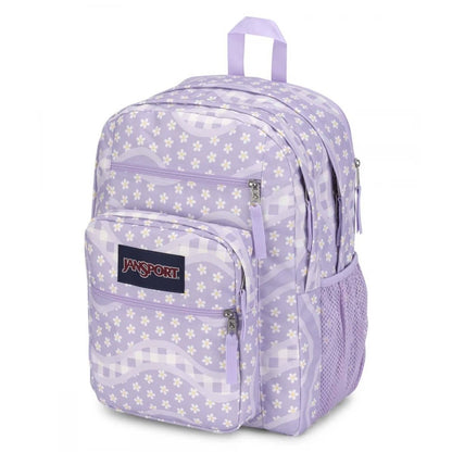 JanSport Backpack Big Student Patchwork Waves Purple