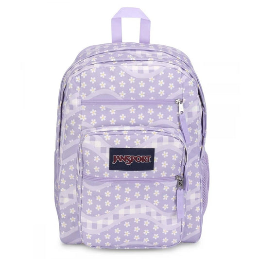 JanSport Backpack Big Student Patchwork Waves Purple