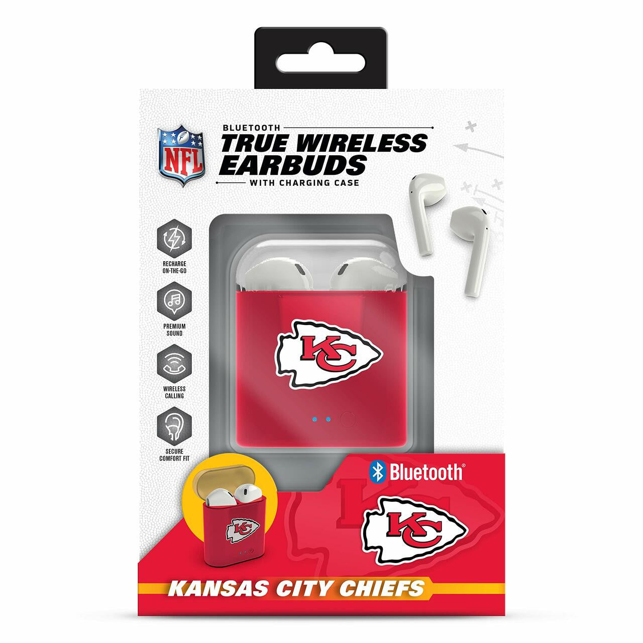 NFL Kansas City Chiefs True Wireless Bluetooth Earbuds
