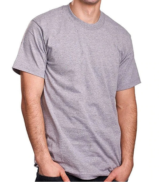 PRO 5 Men's Super Heavy Cotton T-Shirt - Heather Grey - Singles