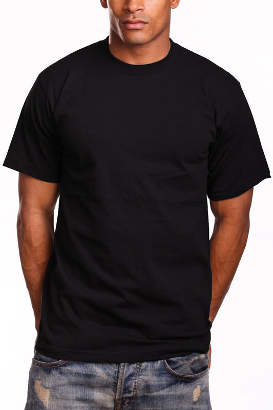 PRO 5 Men's Super Heavy Cotton T-Shirt - Black - Singles