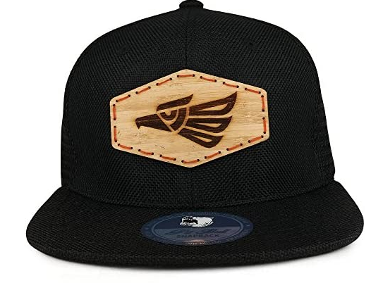 PIT BULL MEXICO EAGLE WOOD PATCHED CANVAS FLAT BILL SNAPBACK MESH CAP