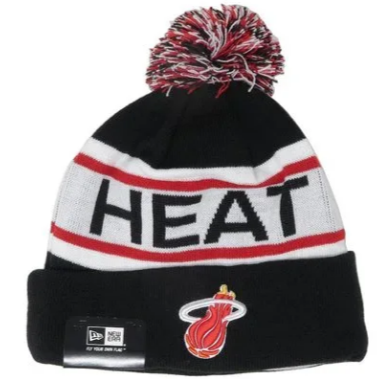 New Era Men's NBA Miami Heat Black/Red Beanie