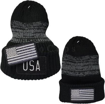 Knit USA Flag Beanie