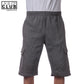 Pro Club Men's Fleece Cargo Shorts Pants Charcoal(Dark Gray)