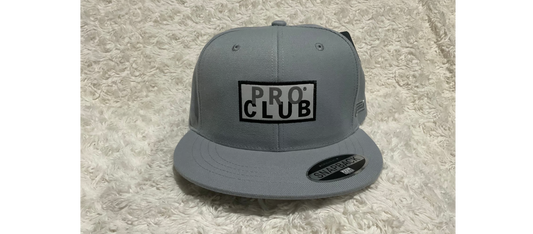 ProClub Gray SnapBack Hat With 3D Pro Club Logo