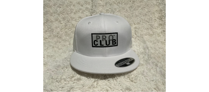 ProClub White SnapBack Hat With 3D Pro Club Logo