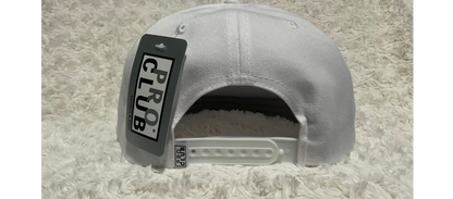 ProClub White SnapBack Hat With 3D Pro Club Logo
