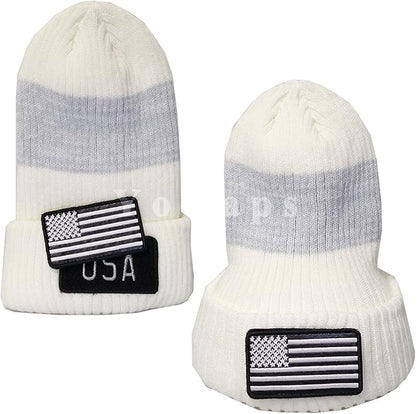 Knit USA Flag Beanie