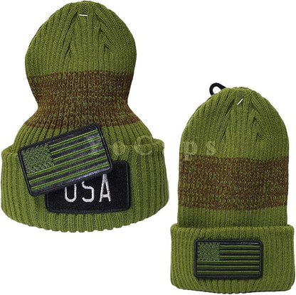 Knit USA Flag Beanie