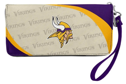 Minnesota Vikings NFL Curve Zip Organizer Ladies Wallet