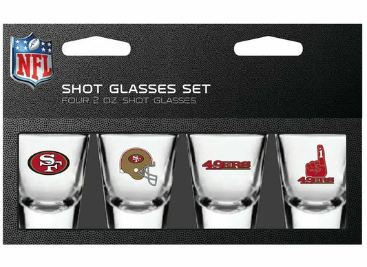 NFL San Francisco 49ers Shot Glass Set 4 Pack Shot Glass Set