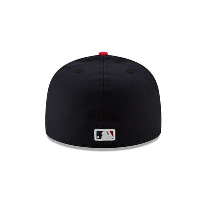 뉴에라 MLB 애틀랜타 브레이브스 홈 어센틱 컬렉션 온필드 59FIFTY 피티드 모자 네이비&amp;레드