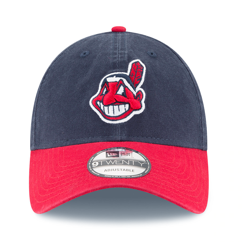 Gorra ajustable New Era MLB Cleveland Indians Core Classic 9TWENTY azul marino y rojo