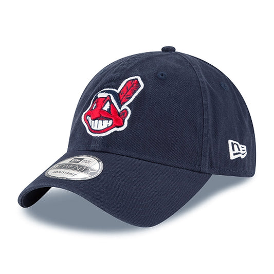 뉴에라 MLB 클리블랜드 인디언스 코어 클래식 9TWENTY 조절식 모자 네이비