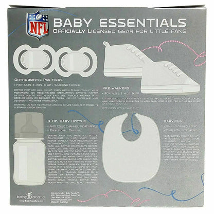 NFL Denver Broncos Baby Essentials - Juego de regalo para recién nacido (5 piezas) 