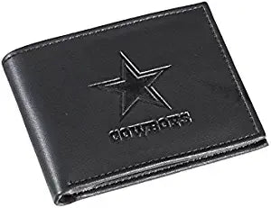 Black Leather Dallas Cowboys Bi-fold Wallet