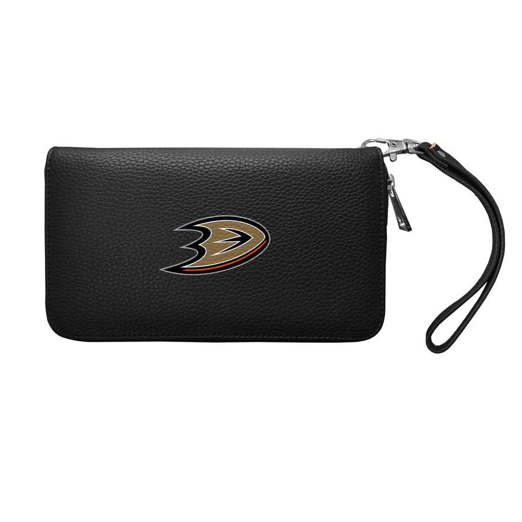 Anaheim Ducks Zip Organizer Wallet Pebble Black
