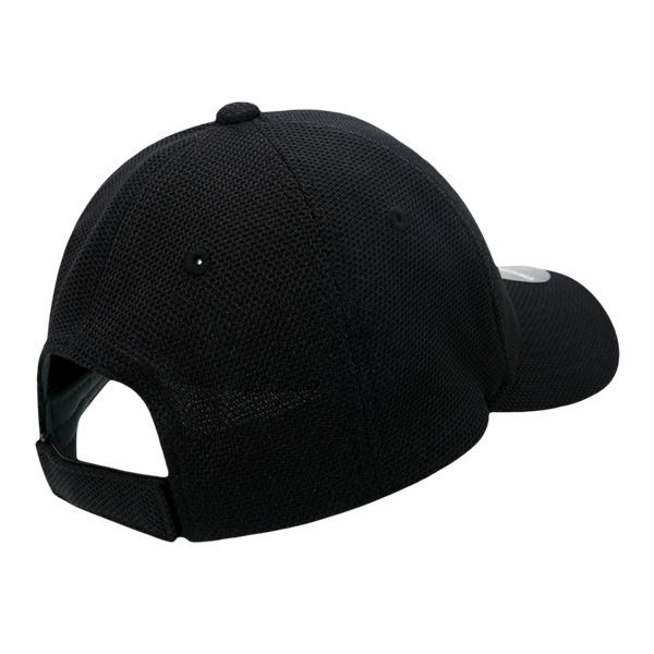 Golf Pique Pattern Adjustable Low Crown Structured Caps Black
