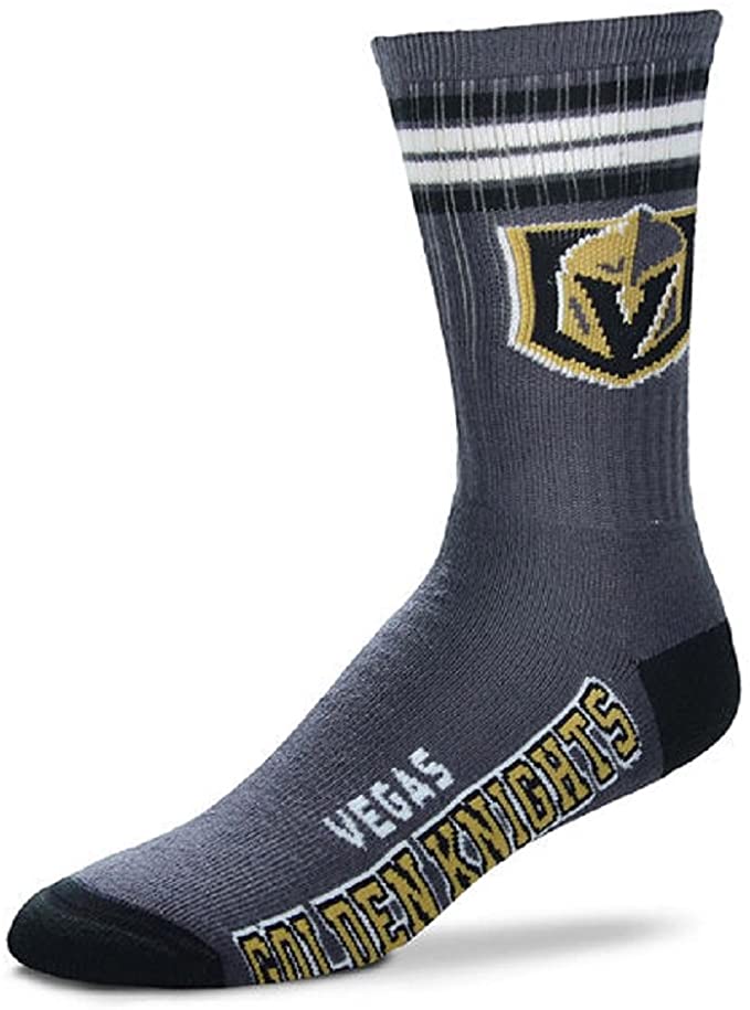 FBF 4 Stripe Deuce Crew Socks Vegas Golden Knights Large(10-13)