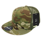 High Crown Multi Camo Trucker Snapback Cap, Camo/Olive Adjustable Hat