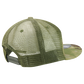 High Crown Multi Camo Trucker Snapback Cap, Camo/Olive Adjustable Hat