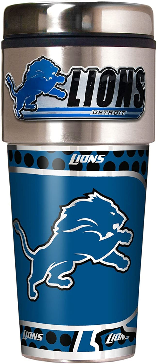 Detroit Lions Metálico Vaso de viaje Acero inoxidable 16 oz