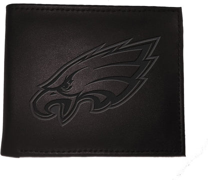 Black Leather Philadelphia Eagles Bi-fold Wallet