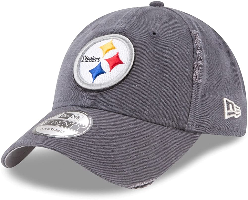 New Era Pittsburgh Steelers Graphite Rip Right 9TWENTY Adjustable Hat