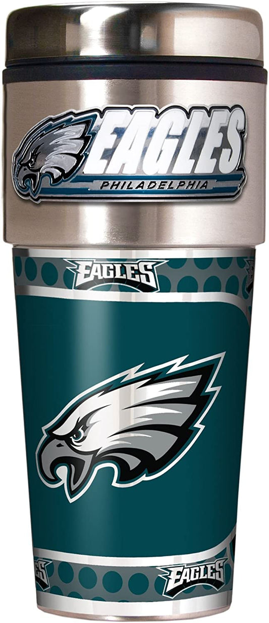 Philadelphia Eagles Metálico Vaso de Viaje Acero Inoxidable 16oz