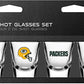 Green Bay Packers Shot Glasses Set Four 2oz