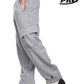 PRO 5 Men's Heavy Weight Fleece Cargo Pants Gym Work Pants Heather Grey