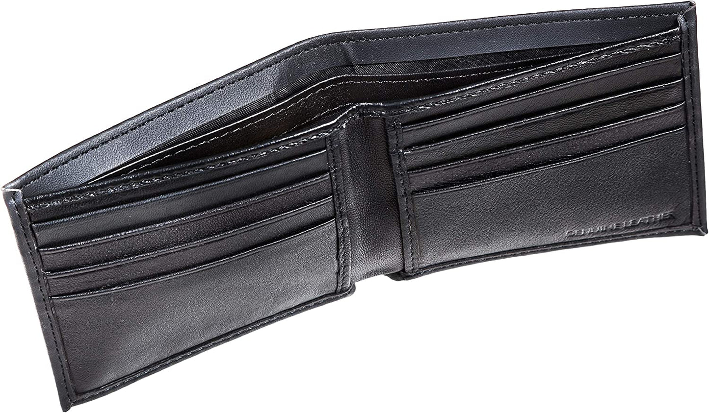 Black Leather Pittsburgh Steelers Bi-fold Wallet