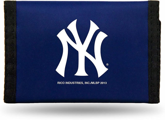 Cartera triple de nailon de los New York Yankees, color del equipo 