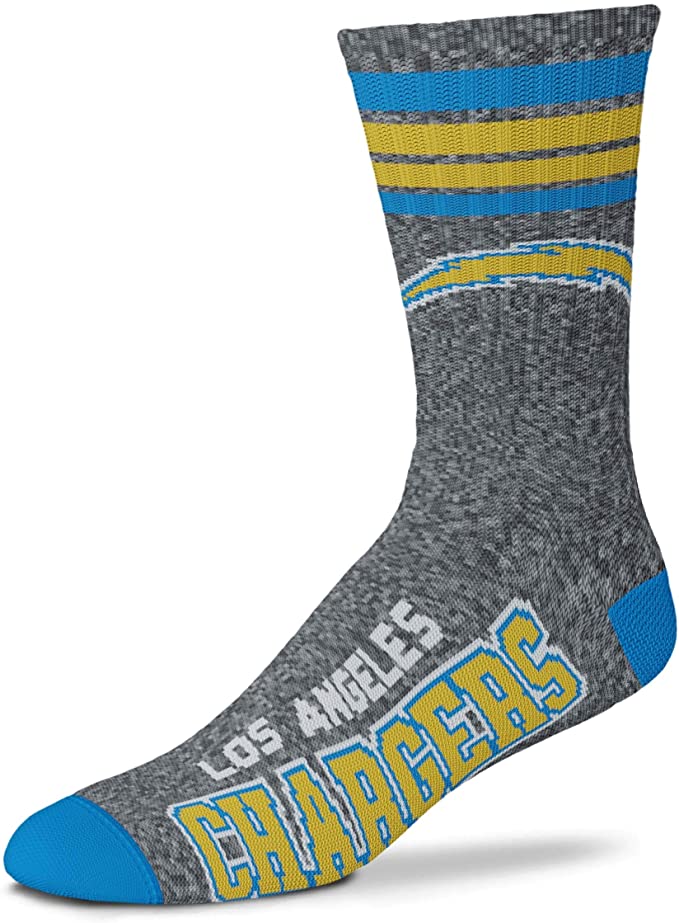 FBF Got Marbled Crew Socks Los Angeles Chargers Large(10-13)
